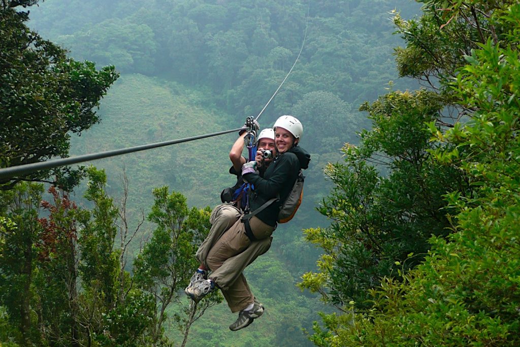 Megan Abbott on zip line